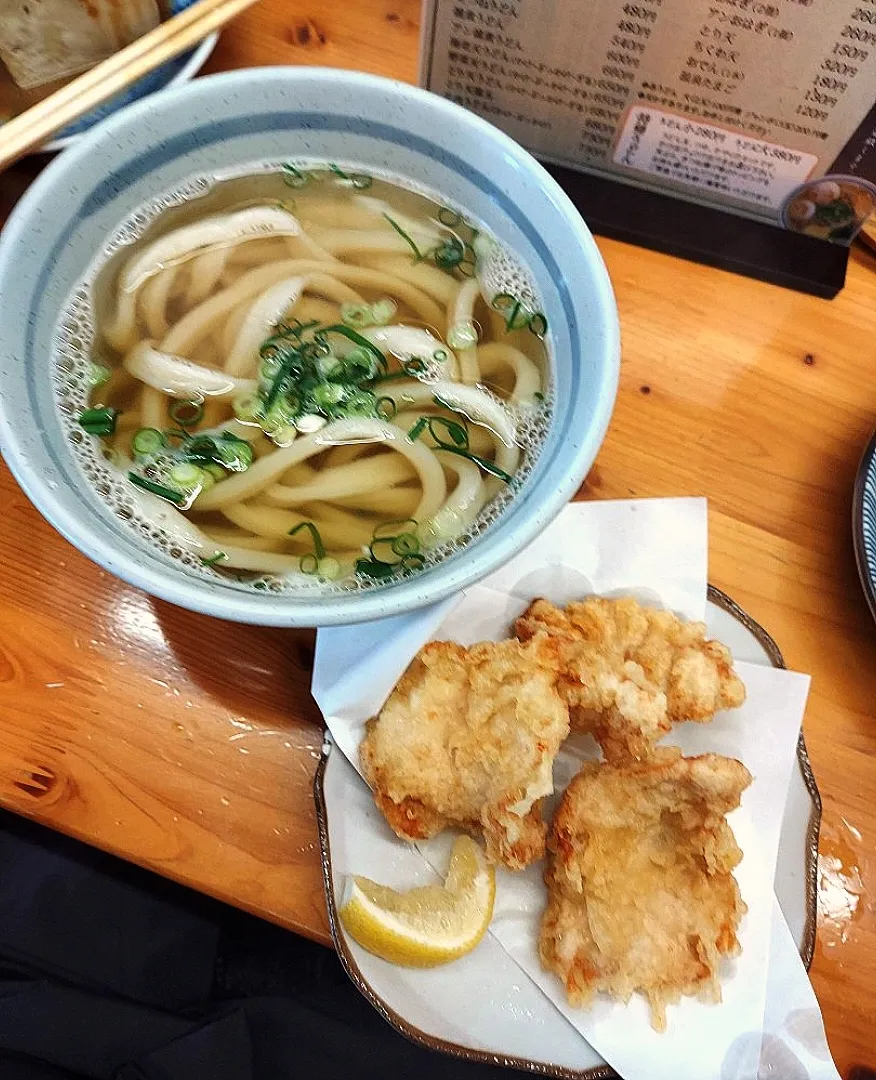 香川第３日目　2人ともとり天かけうどん小|あかね空さん