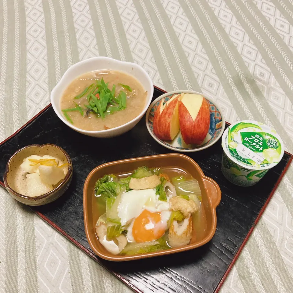 grandmaの晩ごはん☆ 白菜の巣篭もり、昨日の粕汁で頂きます|kaoriさん