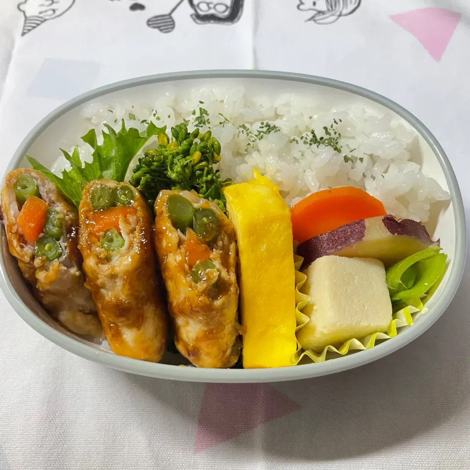 リクエストに応えて、野菜肉巻き焼き弁当(娘)☆2月7日|kaoriさん