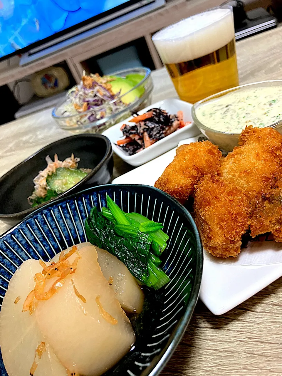 Snapdishの料理写真:冷蔵庫お片付け晩酌🍺|こもず♪さん