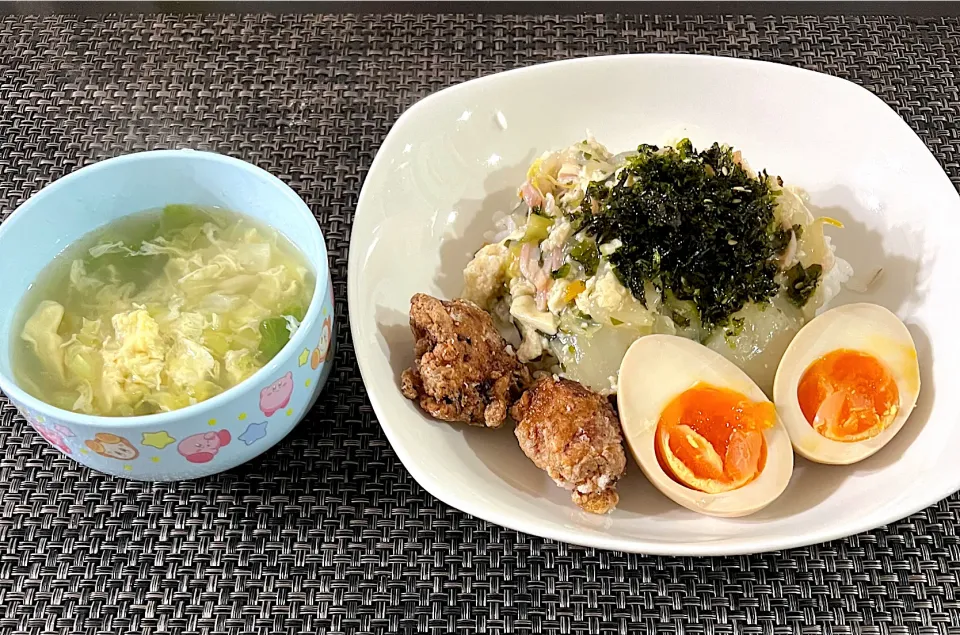 【本日の夕食】昨日の鍋の残りであんかけご飯🎵|まひるさん