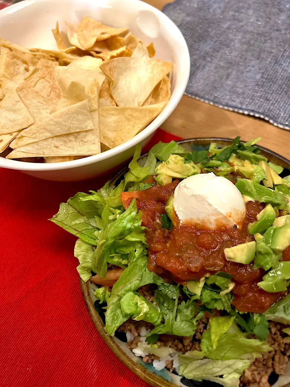 Taco rice and air fried chips|JSFさん