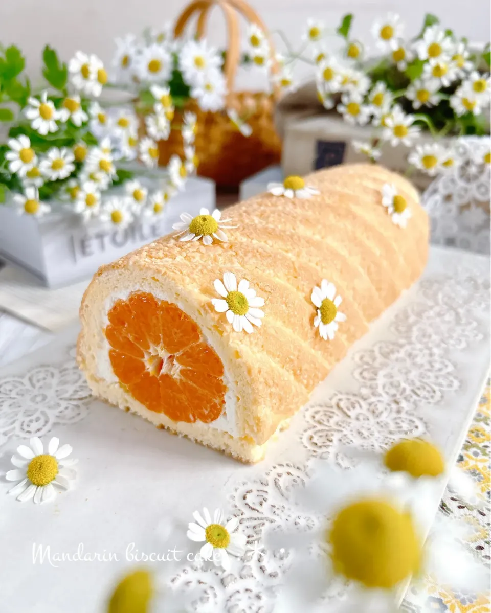 丸ごとみかんのビスキュイケーキ🍊|kiminさん