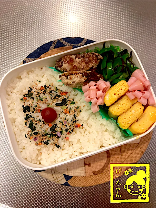 Snapdishの料理写真:旦那様用⭐︎おかず少なめ弁当7日目。|☆ぴ〜ちゃん☆さん