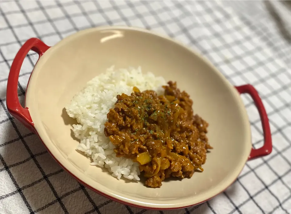 あんみっちゃんさんの料理 ミートソースdeバターキーマカレーでおめでとう|mickyさん