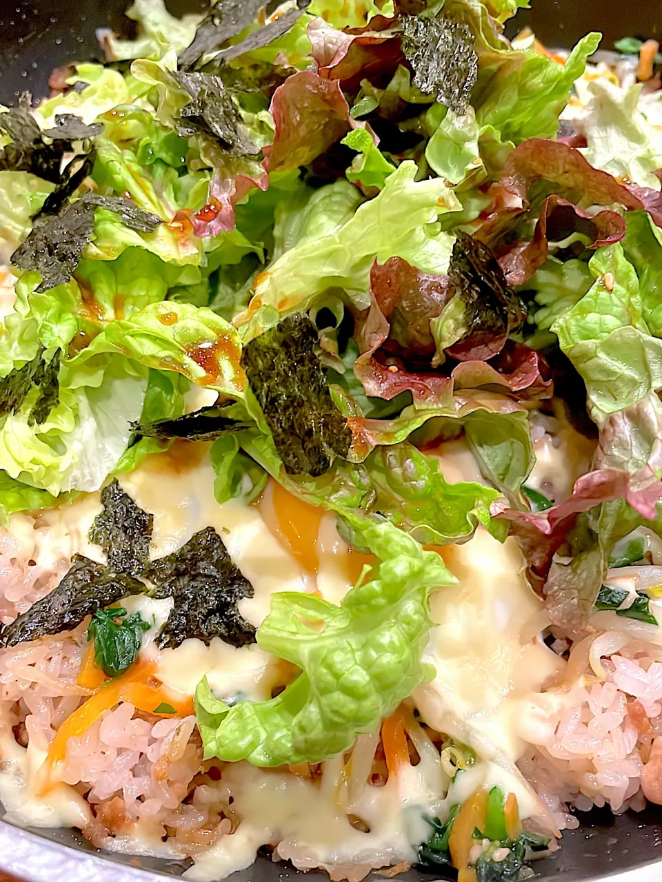 フライパンビビンバ　ピクルス　肉団子スープ|とゆあさん