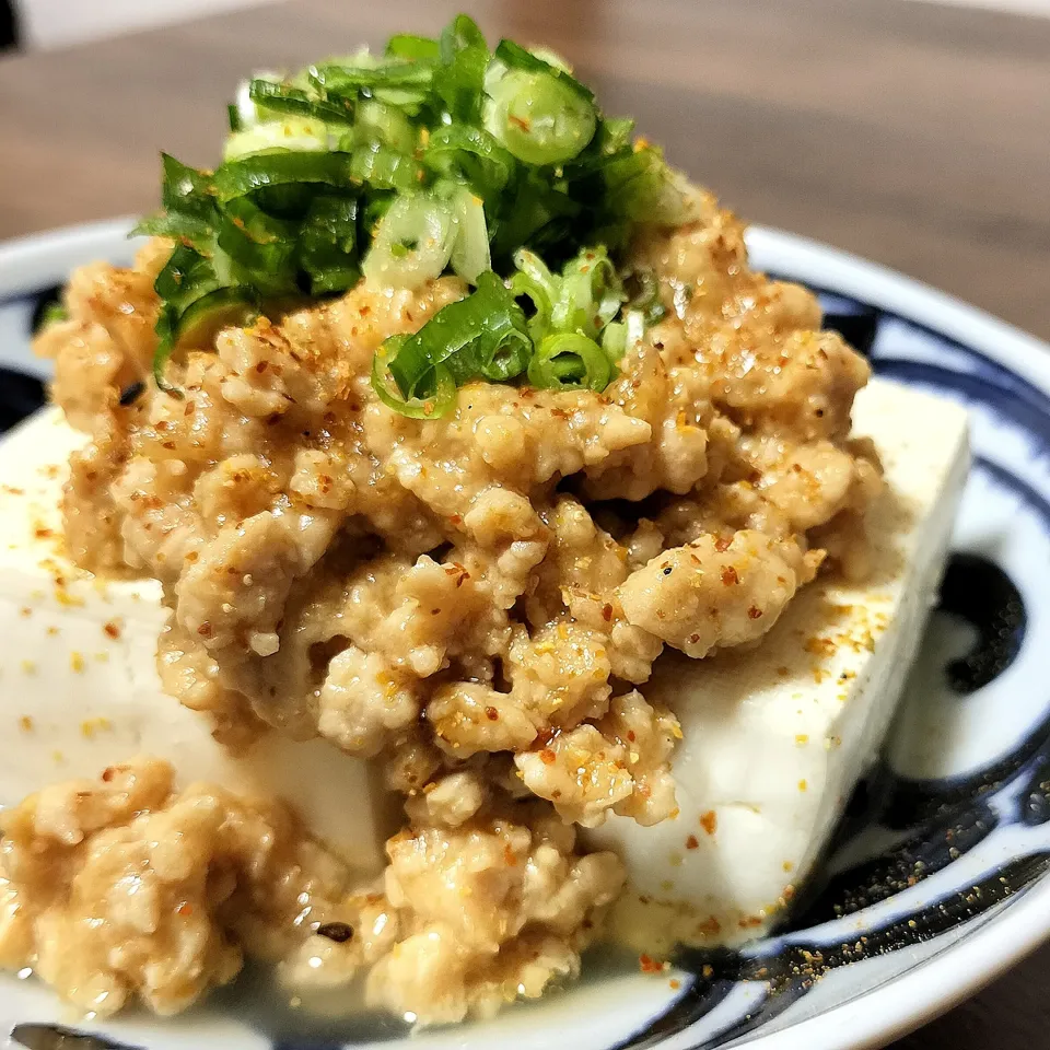 温奴の鶏味噌そぼろあんかけ|いっちーさん