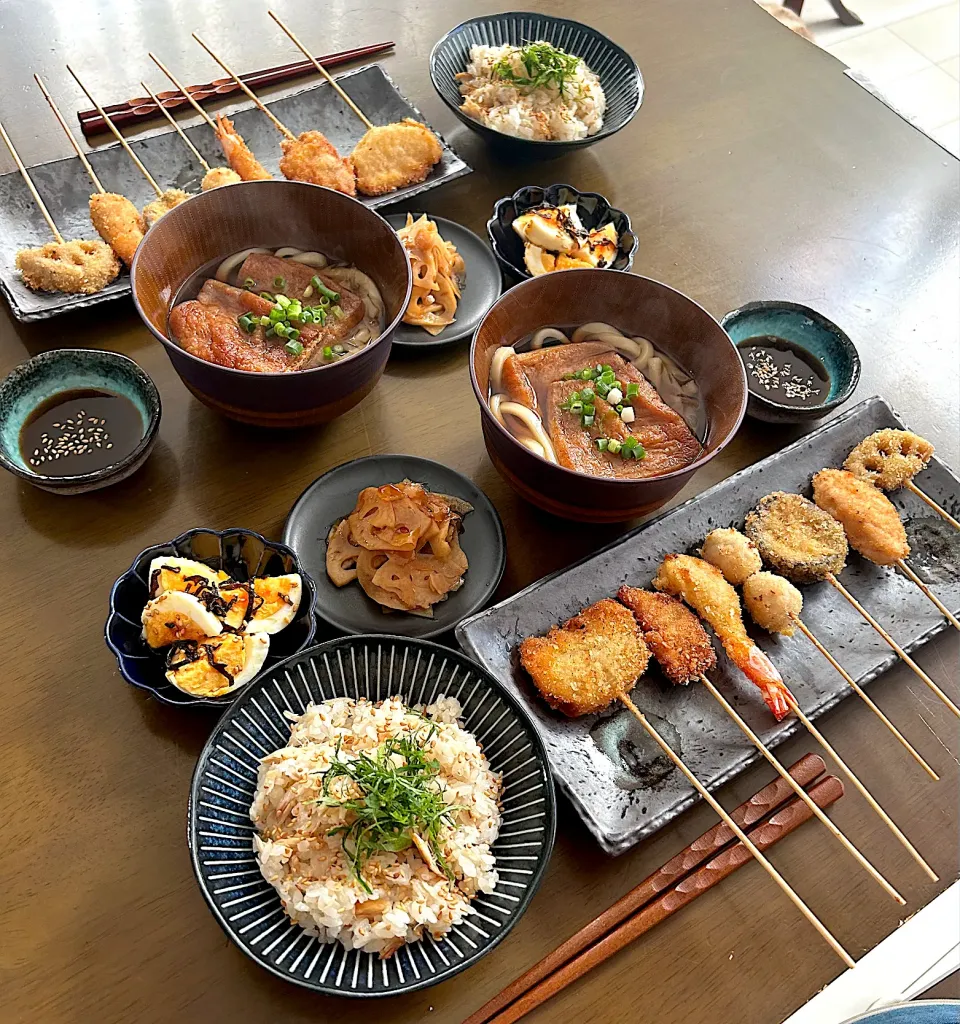 由美さんの料理お休みの串揚げブランチ🍽️|由美さん