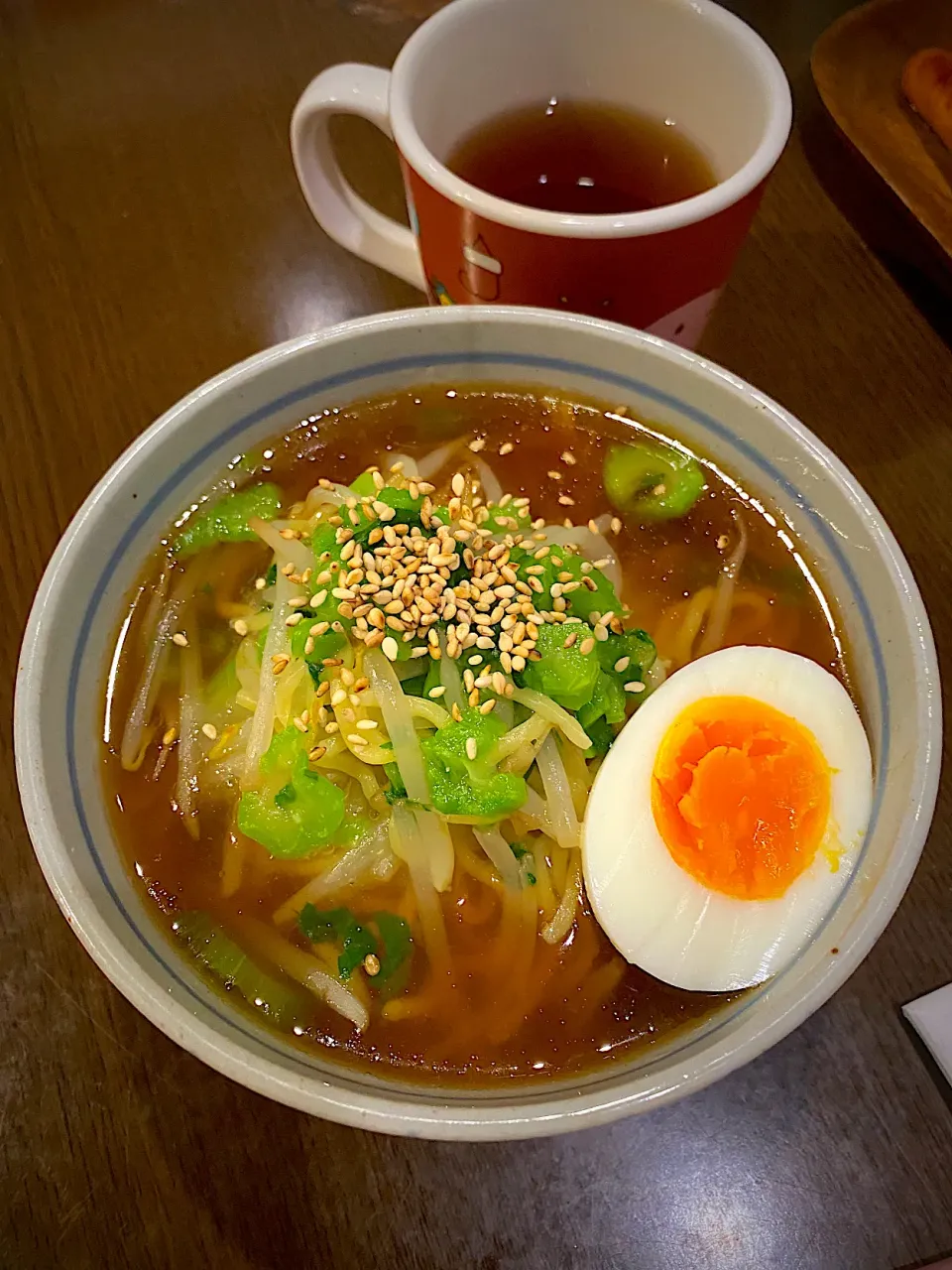 醤油ラーメン　半熟卵　ほうじ茶|ch＊K*∀o(^^*)♪さん