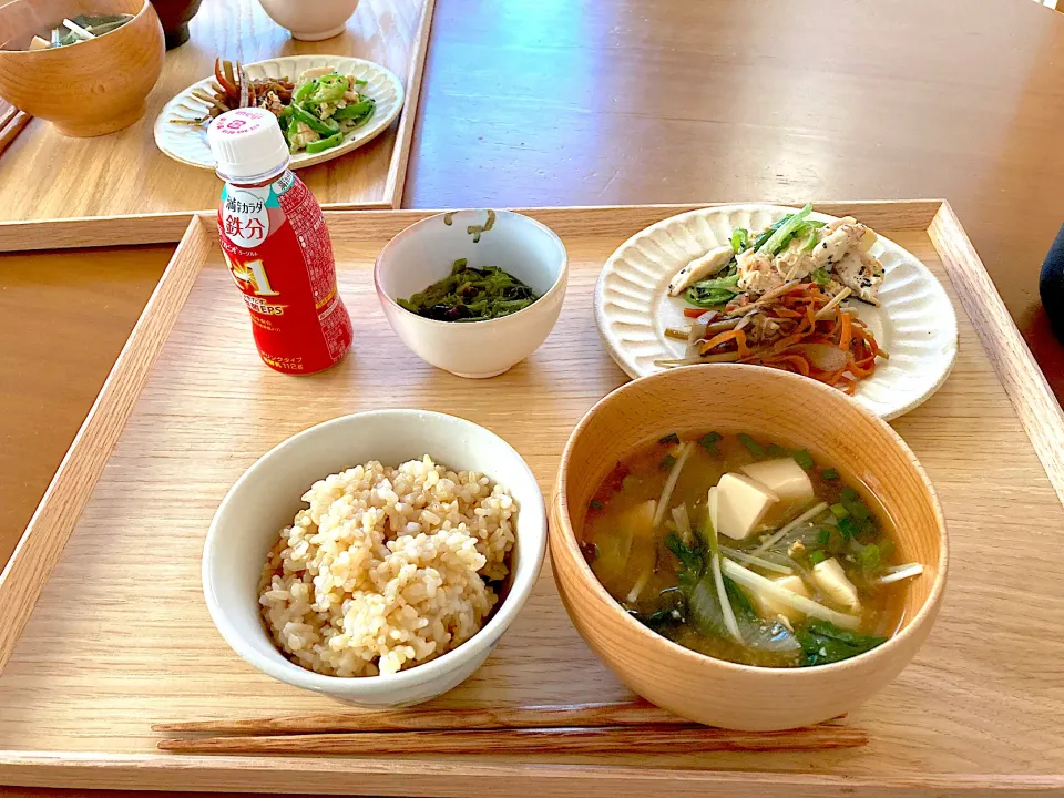 Snapdishの料理写真:休日の朝ごはん(n´—｀n)|さくたえさん