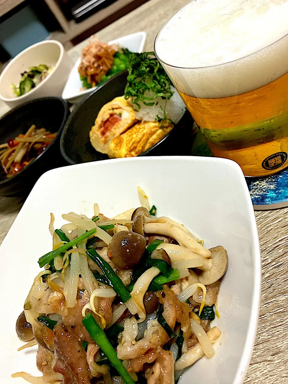 Snapdishの料理写真:ビールの晩御飯|こもず♪さん