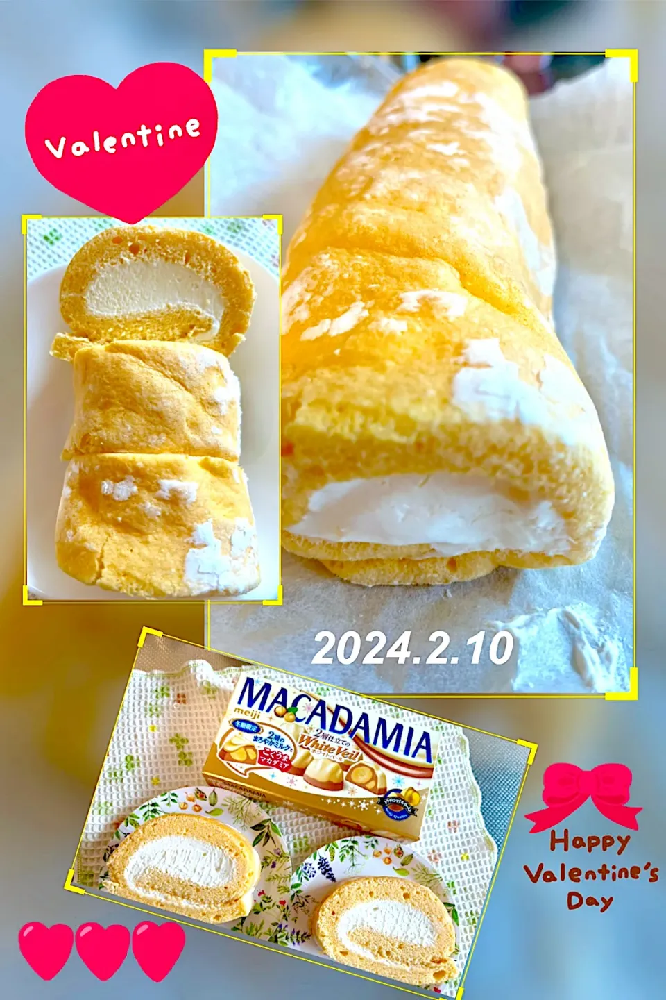 Snapdishの料理写真:シフォンロールケーキ|harutomomamaさん