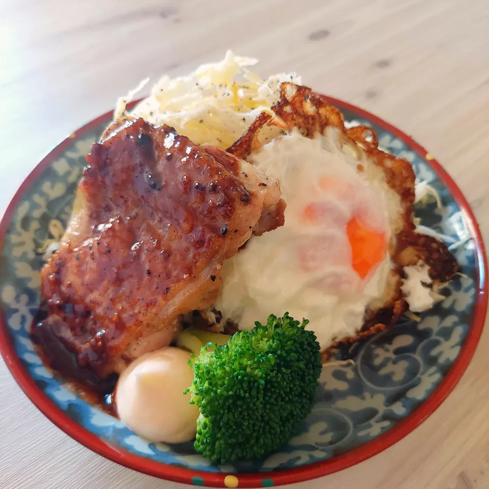 Snapdishの料理写真:チキンステーキランチ❤️|Maho Sanoさん