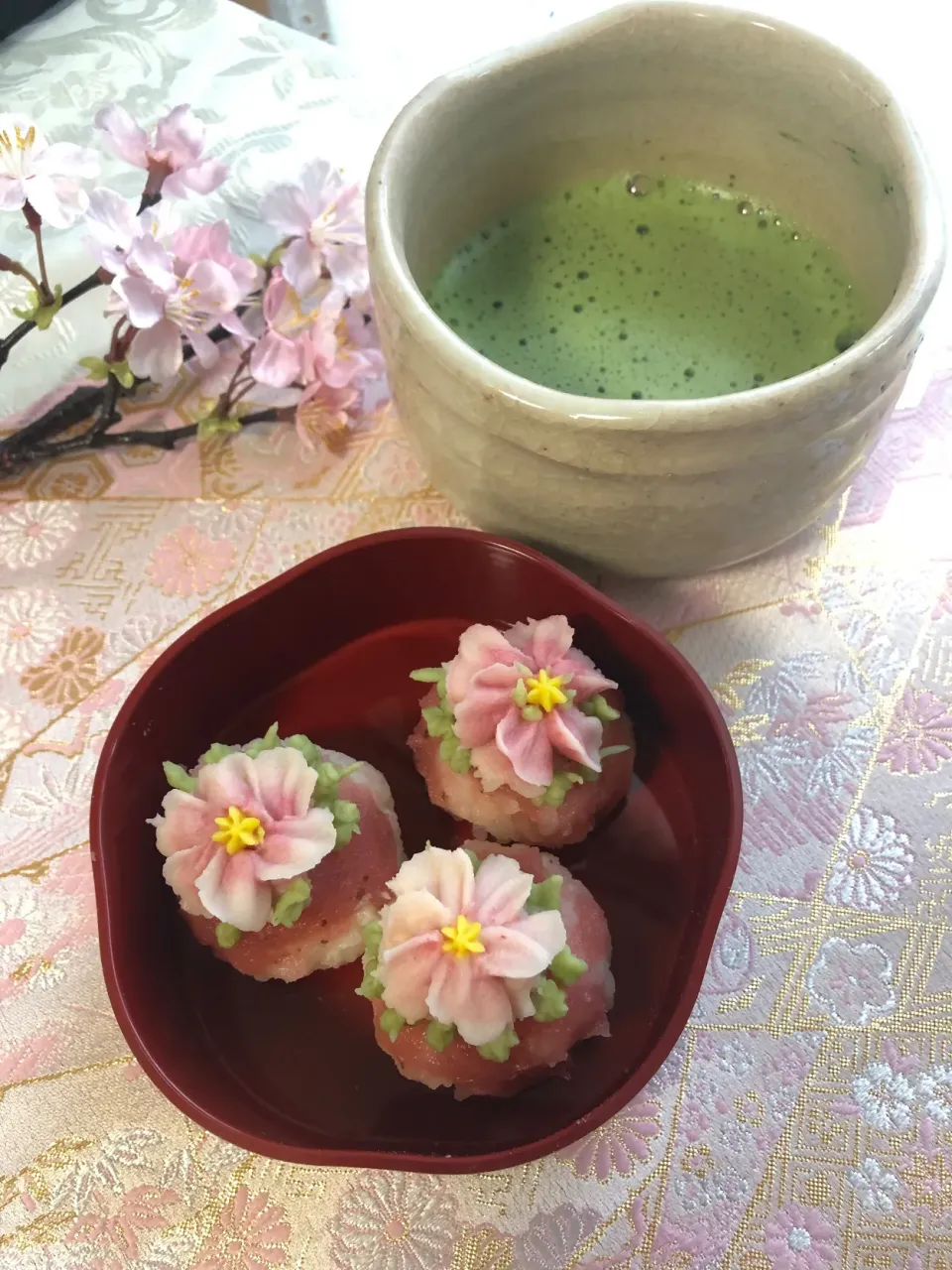 Snapdishの料理写真:あんフラワー桜|のりこカルチャーサロンさん