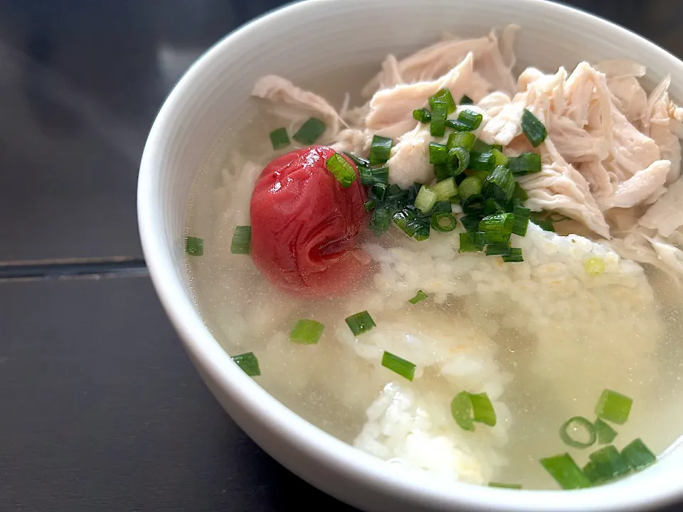 鶏出汁おこげ茶漬け|ハルさん