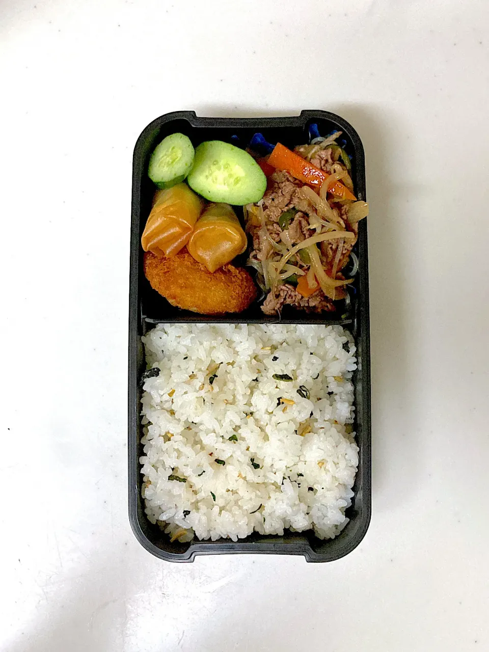 高2になった次男くんへ　プルコギと揚げ物弁当|晴れ時々弁当さん