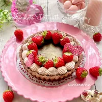 苺のせ生チョコタルト🍓✨🍫