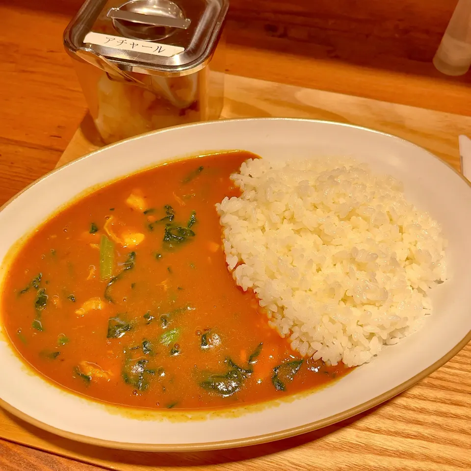 Snapdishの料理写真:帆立とほうれん草カレー|T. Wonderさん