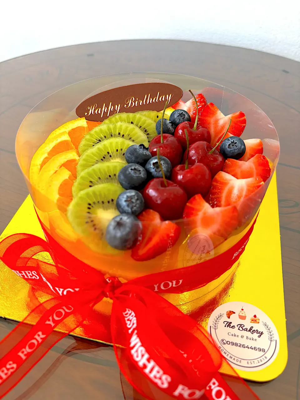 เค้กส้มหน้านิ่ม (Orange fudge cake with Fresh Fruit)|The Bakeryさん