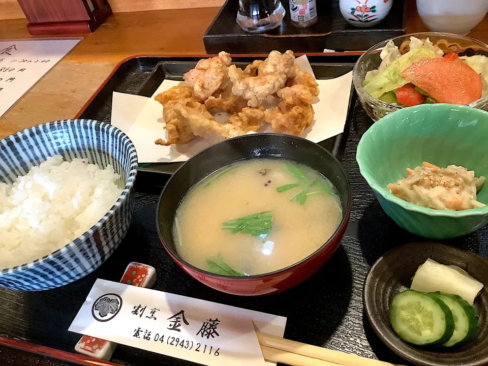 割烹金森さんの『唐揚げランチ』😋|アライさんさん