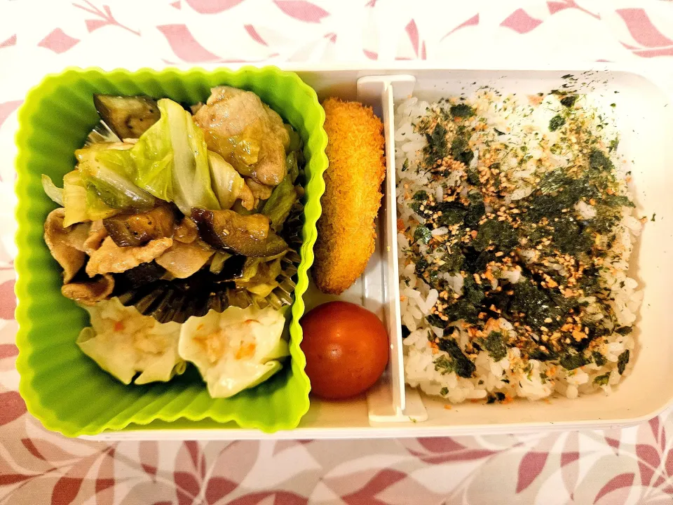 キャベツと豚肉となすの炒め物❤️旦那さんお弁当❤️|かおるcitronさん