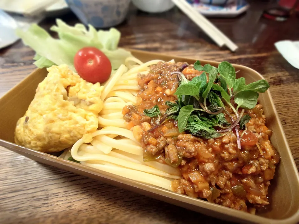 ミートソースパスタ弁当(*^^*)|しーPaPaさん