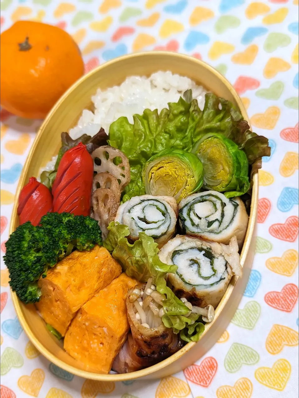 本日のお弁当〜大葉のささみロール弁当|f.1125beさん