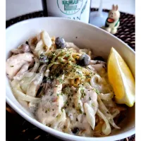 🍋レモン薫る
チキンクリームパスタ