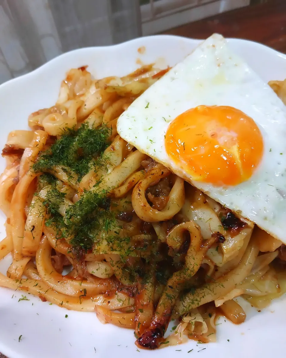 ある日の、焼きうどんランチ😋😊😊|🐧ペンギン2さん