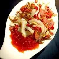 Spicy sausage with anchovies