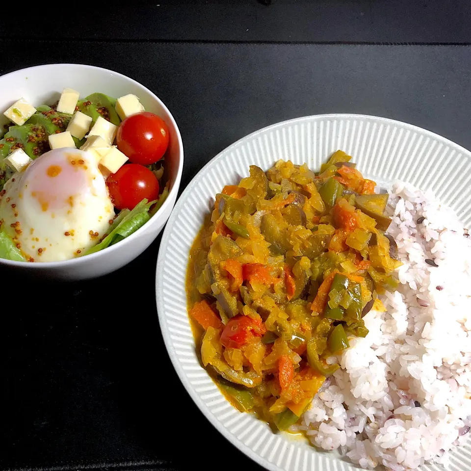 Snapdishの料理写真:19:09 野菜だけカレー🍛|へれ子さん