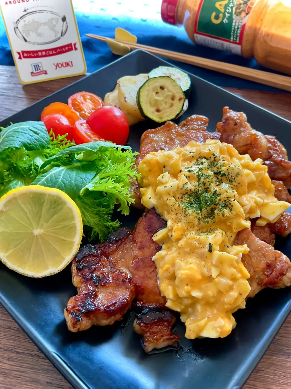 豚肉no照り焼き〜ケイジャンドレッシングタルタル〜|スイーツポテトさん