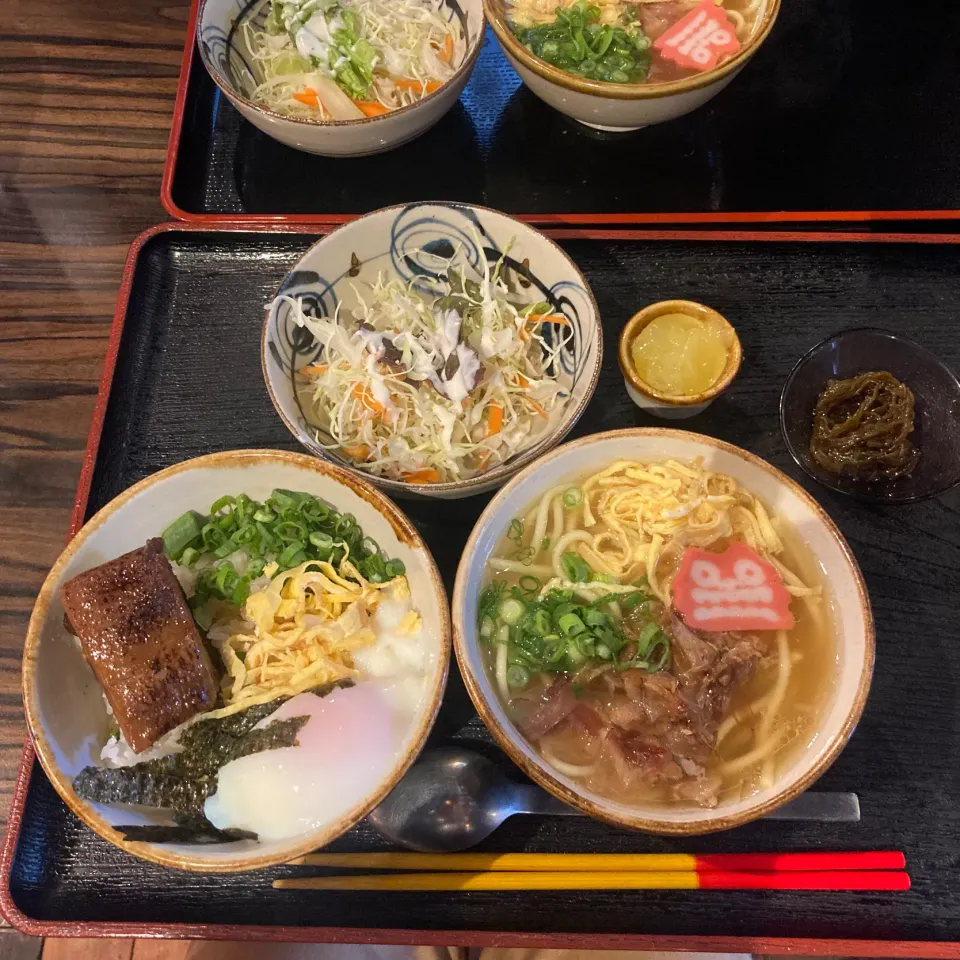 ミニラフテー丼と沖縄そばミニのセット|ちゃみこさん