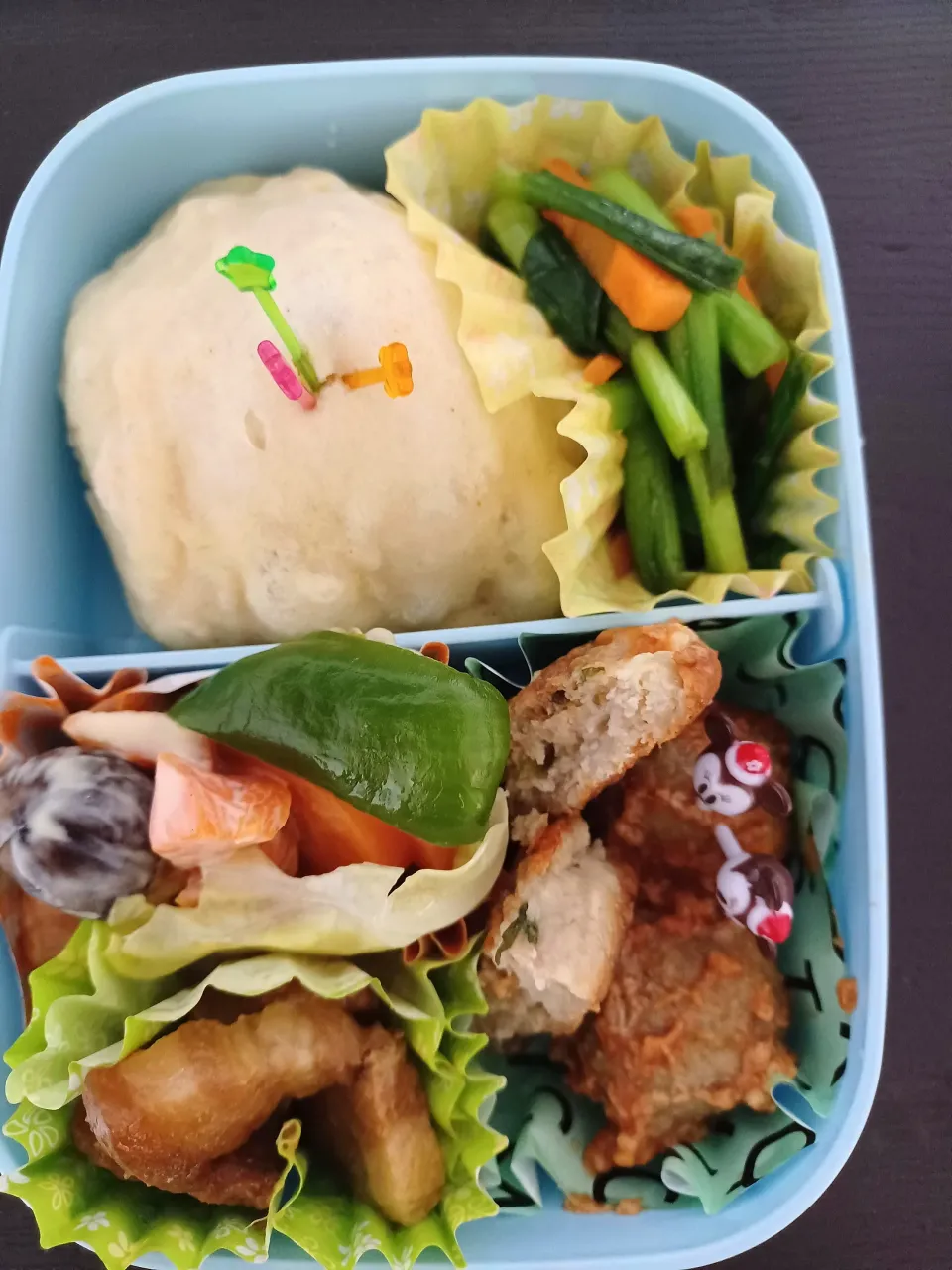 Snapdishの料理写真:去年作った豆腐肉まん弁当🤭|ぽんすけさん