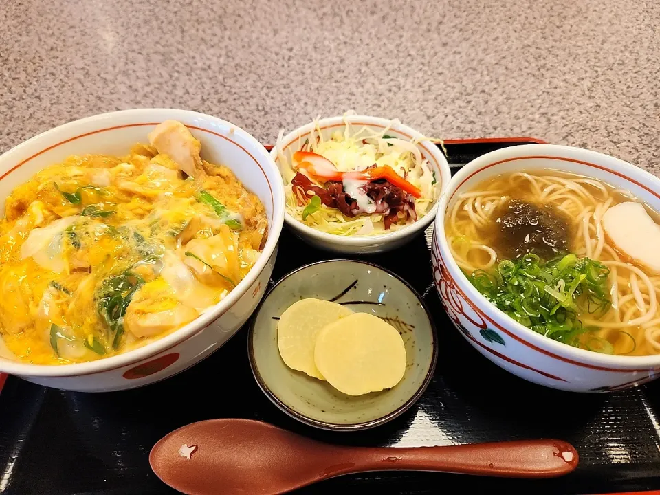 親子丼と温そばセット|テツパパさん