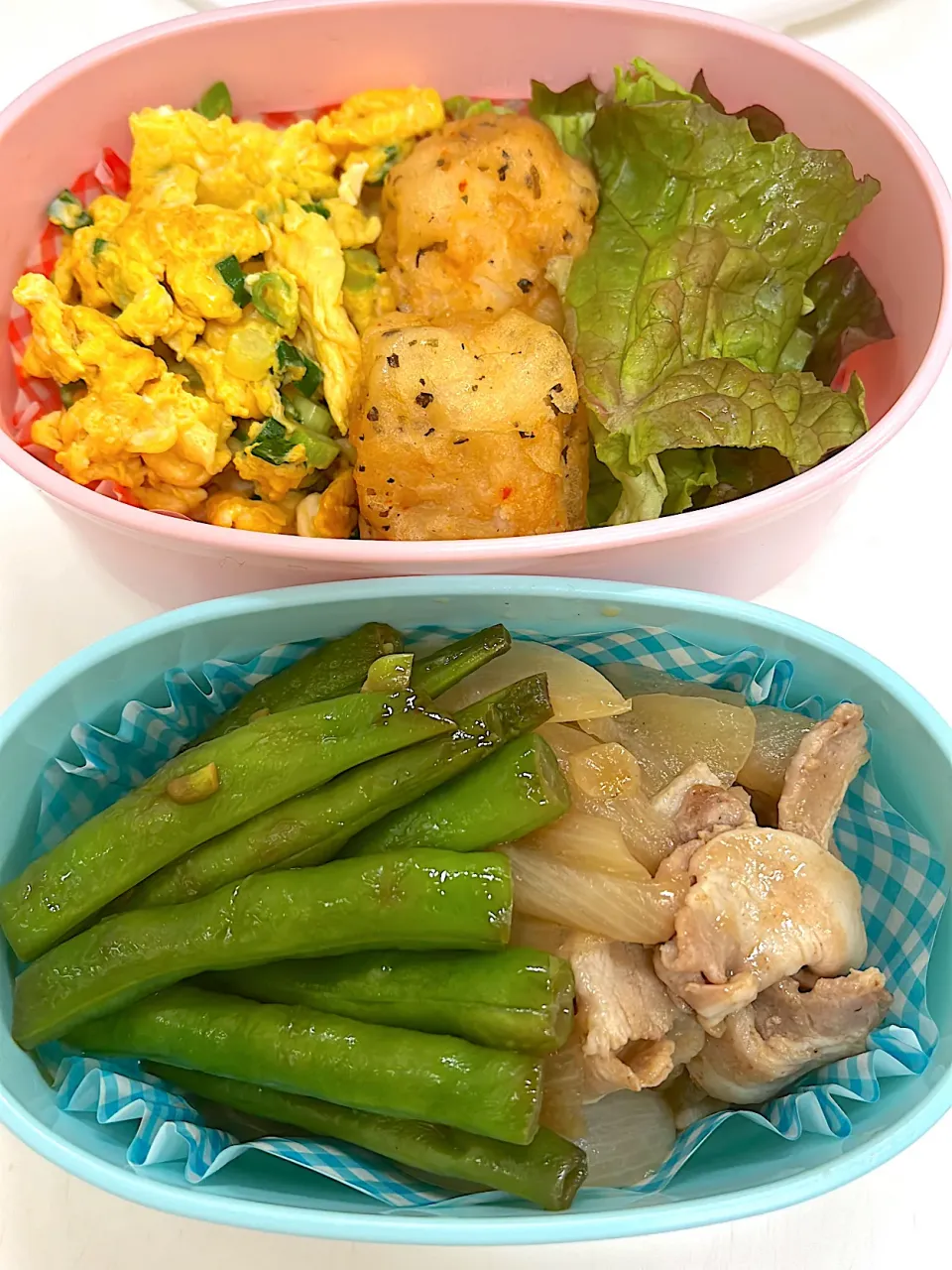 生姜焼き&いんげん炒め弁当🍱|❤︎えっちゃん❤︎さん