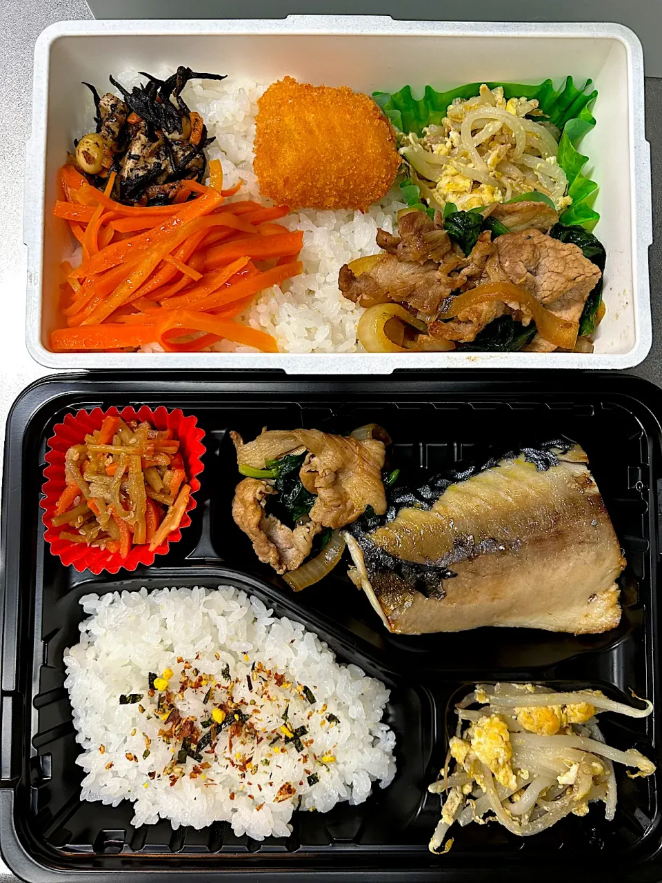 豚肉炒め弁当🍱鯖の塩焼き弁当🍱|きっきー🥰さん