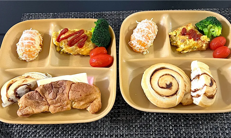 【本日の朝食】糖質オフパン(シナモンロール、クロワッサン)|まひるさん