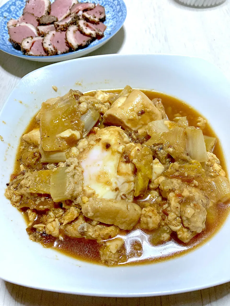 Snapdishの料理写真:崩れ豆腐の卵とじ煮|Ayaさん