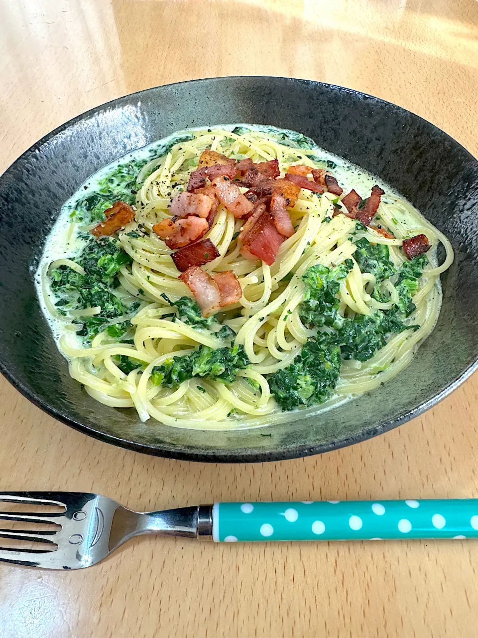 ほうれん草とベーコンのクリームパスタ|G0MAさん