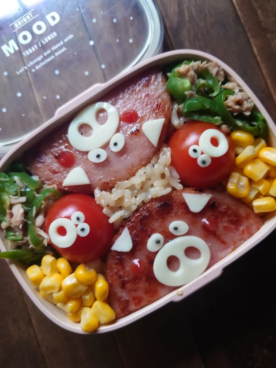 漢の…次女用🍱かやくご飯とハムステーキ弁当|ᵏᵒᵘさん