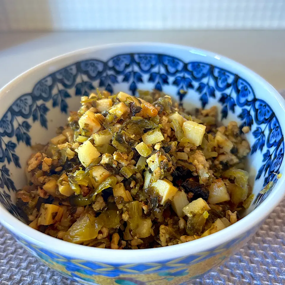 まりおさんの料理 筍と高菜の豚そぼろ|はるち- ̗̀ ☺︎  ̖́-さん