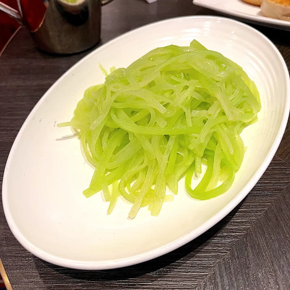 Sautéed shredded lettuce roots|skyblueさん