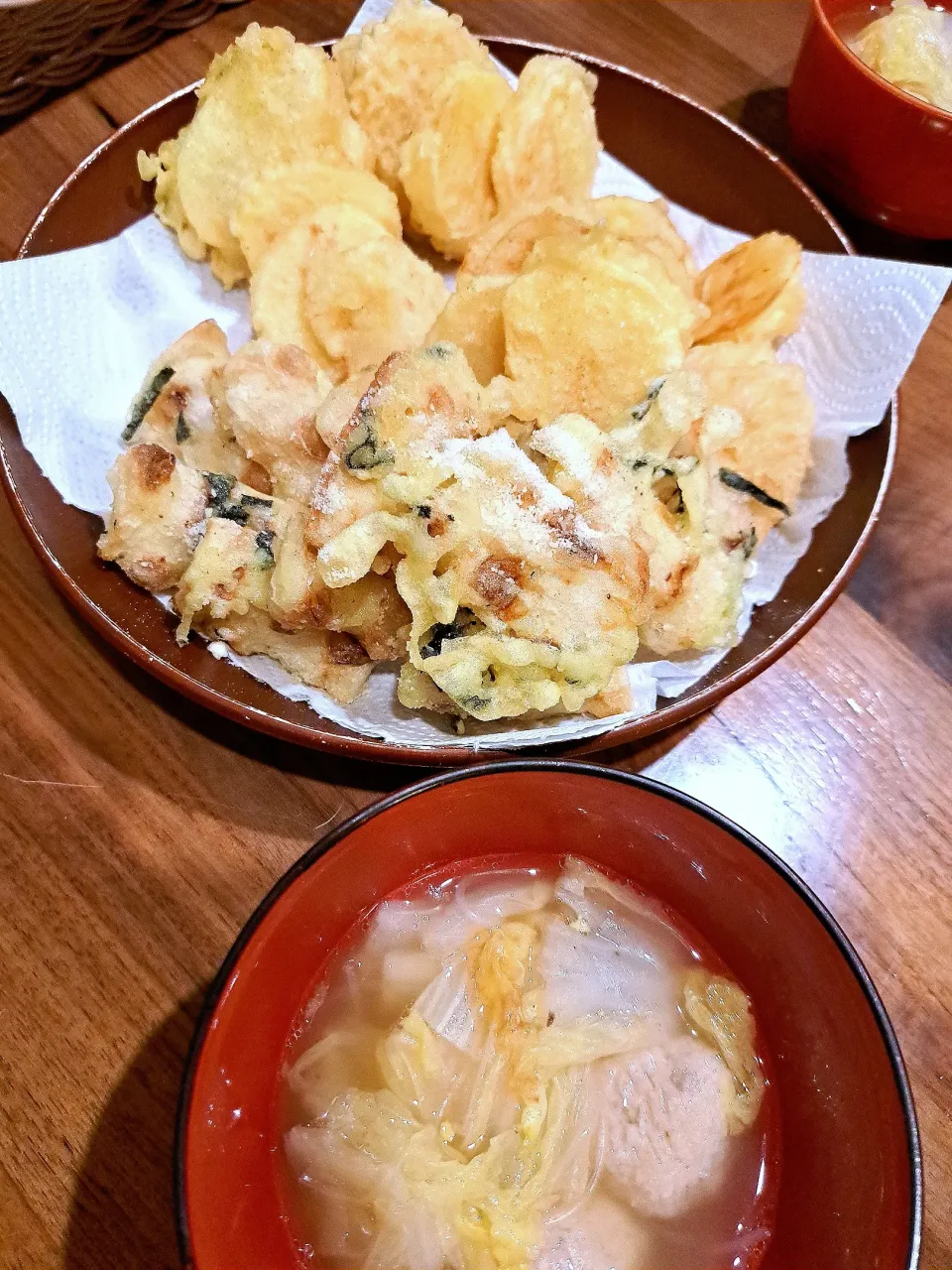 じゃが芋・ちくわ天　肉団子白菜春雨中華スープ|m aさん