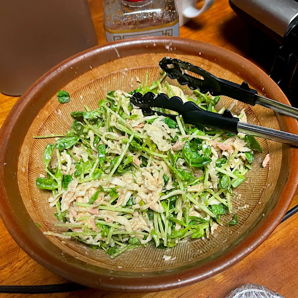 切り干し大根と豆苗のサラダ|よこちさん