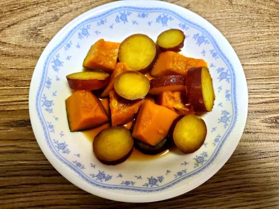 かぼちゃとさつまいもの煮物|バンビさん