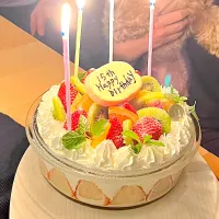 Snapdishの料理写真:息子15歳の誕生日ケーキ🎂|ひとみさん