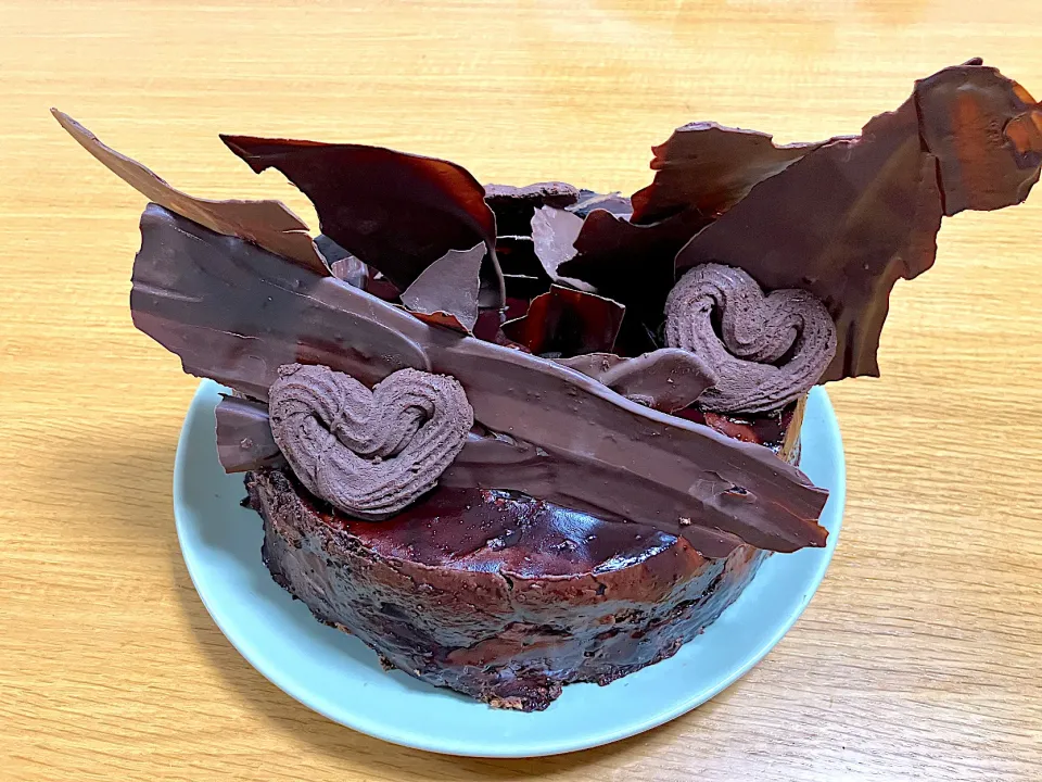 ＊ちびたん７歳のお誕生日ケーキ🎂✨＊ちびたん作のチョコレートケーキ＊グラサージュショコラ＊|＊抹茶＊さん