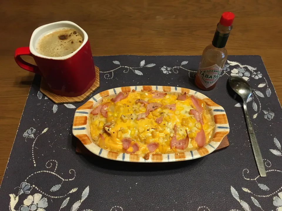 特製ドリア、ホットコーヒー(朝ご飯)|enarinさん