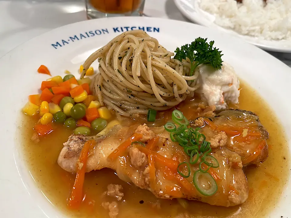 白身魚の和風ソース カレー風味|270w178bさん